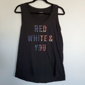 Red White & You Patriotic Express Cut Off Tank top